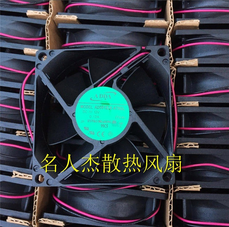 ADDA AD0812LX-A70GL 12V 0.12A 2wires Cooling Fan ADDA AD0812LX-A70GL 12V 0.12A 2wires Cooling Fan